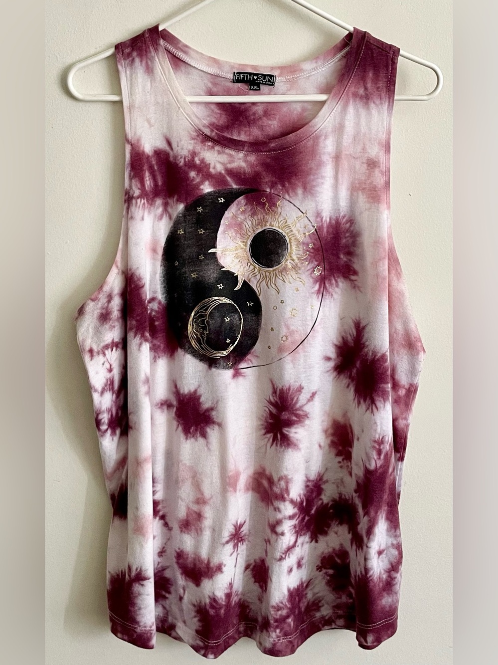 🌜Fifth Sun Women's Tie-Dye Celestial Tank 🌛